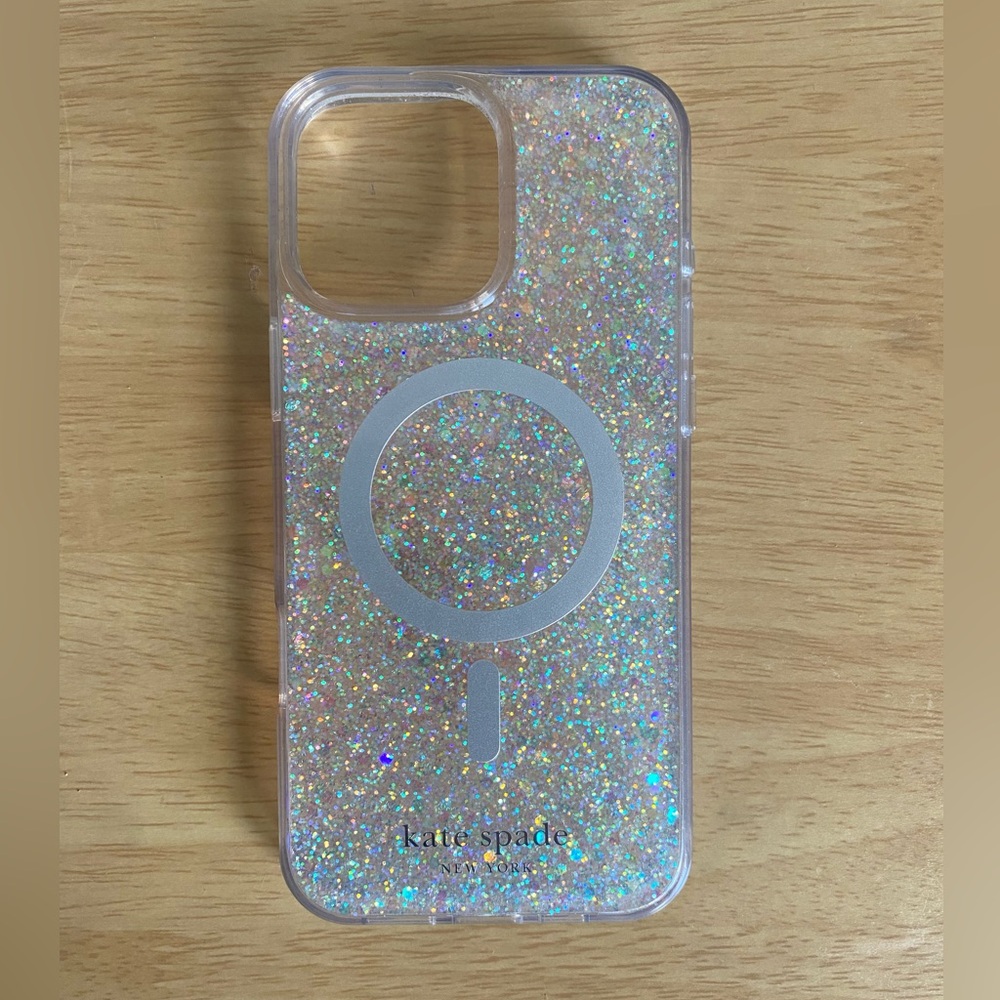 Kate Spade Holographic Glitter iPhone Case 15 Pro